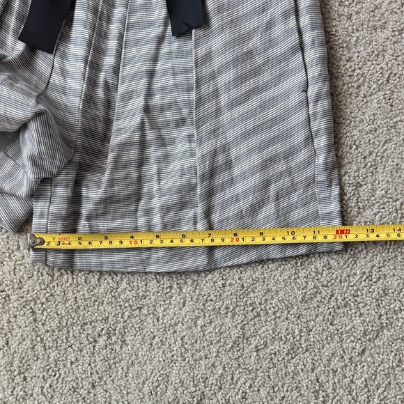 Elevenses by Anthropologie Pleated High-Waist Bow Tie Shorts Women’s Size 0 - Picture 8 of 13